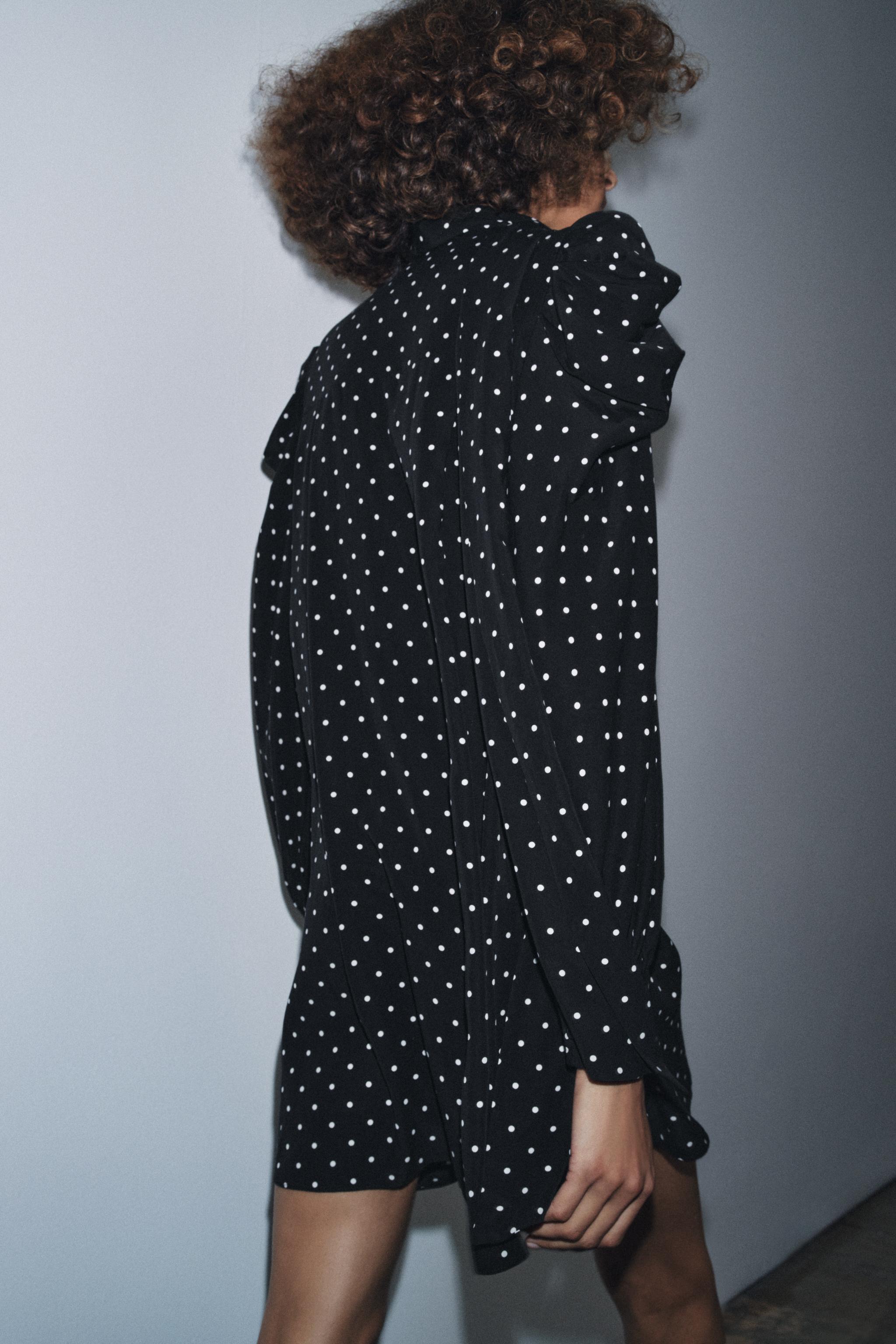 POLKA DOT SCARF DRESS ZW COLLECTION